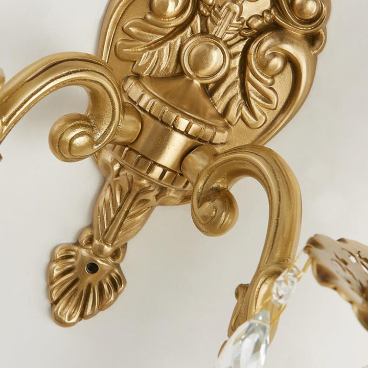 French Traditional Crystal 2-Light Wall Sconce