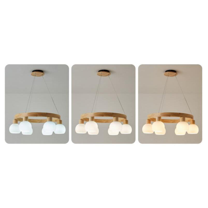 Modern Globe Glass 9-Light Chandelier