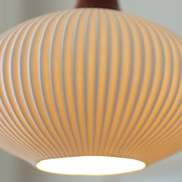 Traditional Round Solid Wood Pendant Light