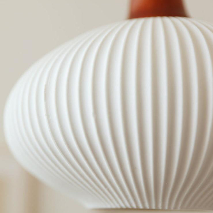 Traditional Round Solid Wood Pendant Light
