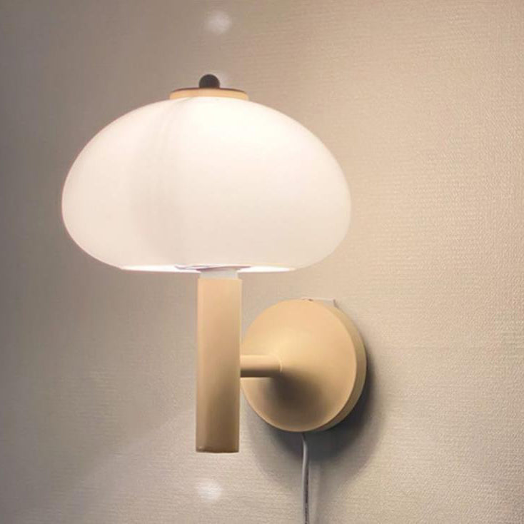 Contemporary Dome Glass Wall Sconce