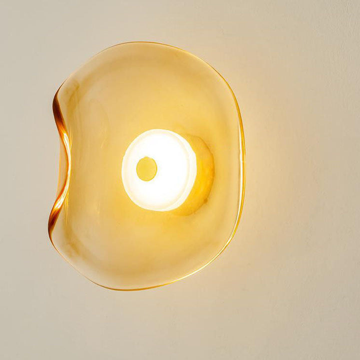 Minimalist Round Glass LED Wall Sconce