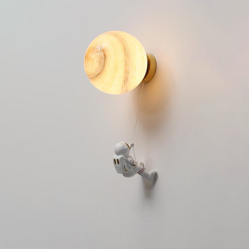Orb Contemporary Resin Wall Sconce