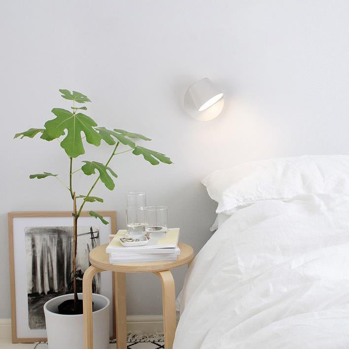 Minimalist Dome Aluminum Rotatable LED Reading Wall Light
