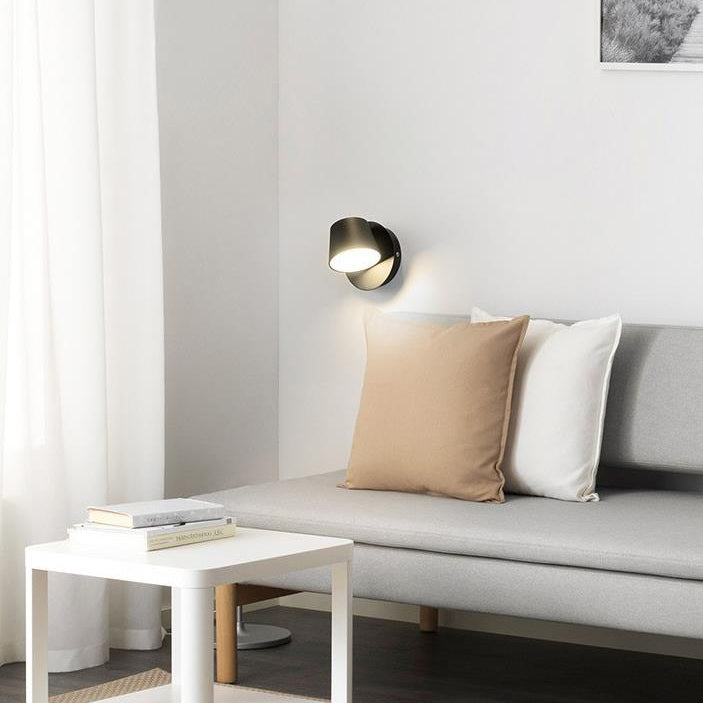 Minimalist Dome Aluminum Rotatable LED Reading Wall Light
