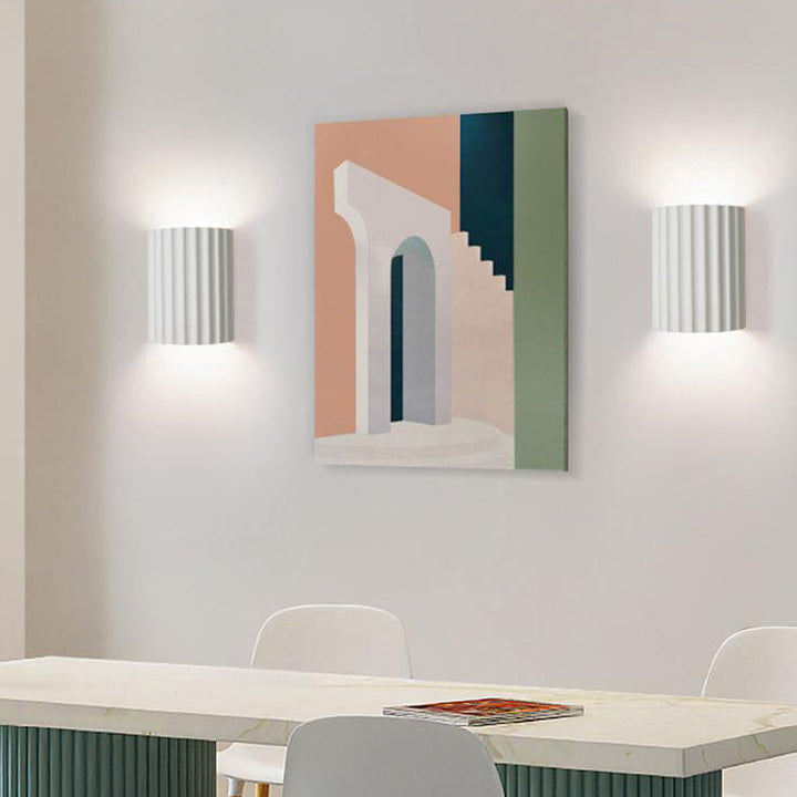 Nordic Column Resin 2-Light Wall Sconce