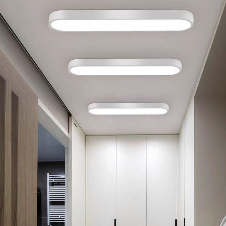 Elliptical Minimalist Acrylic LED Flush Mount Ceiling Light