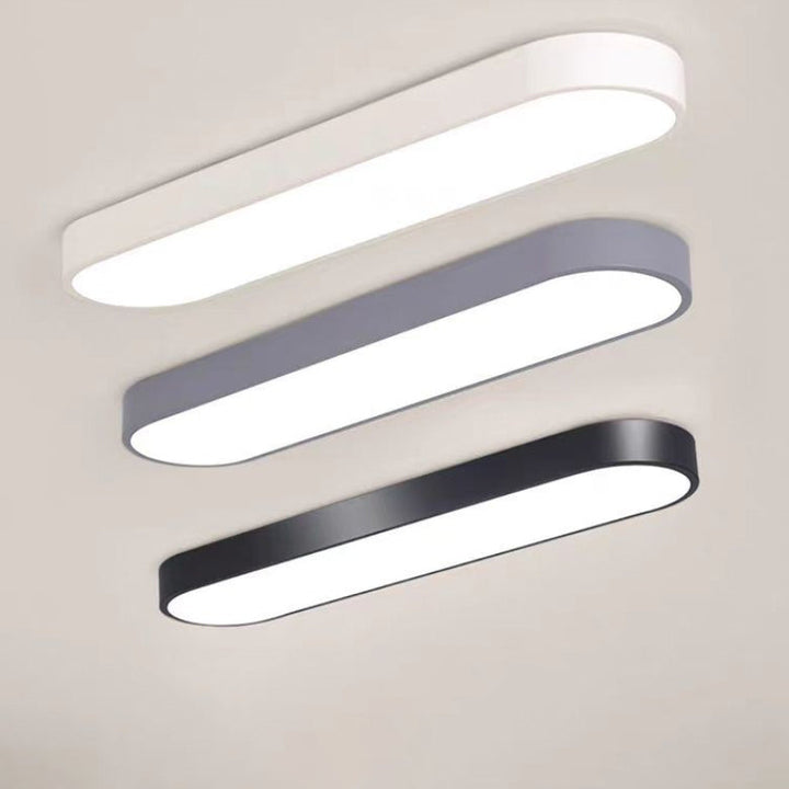 Elliptical Minimalist Acrylic LED Flush Mount Ceiling Light
