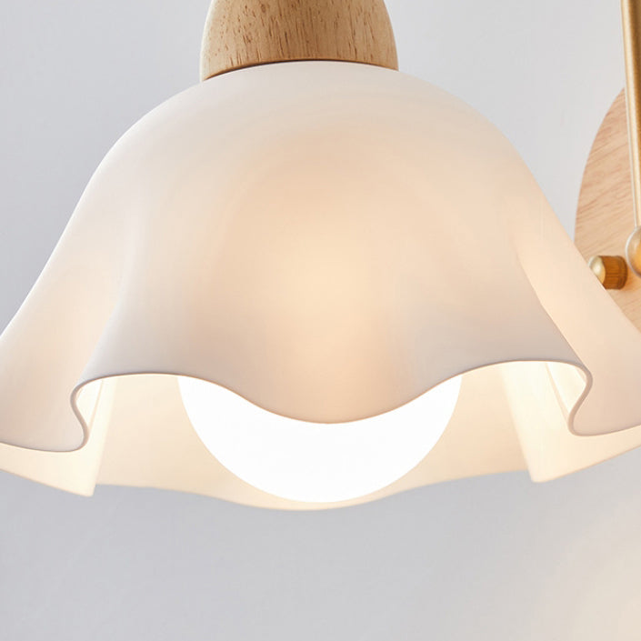 Contemporary Flower Ceramic Wall Sconce