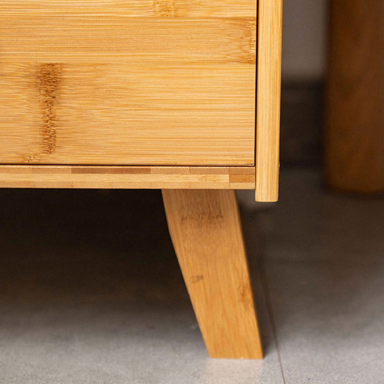 Traditional Rectangular Bamboo End Table