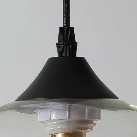 Stained Minimalist Round Glass Pendant Light