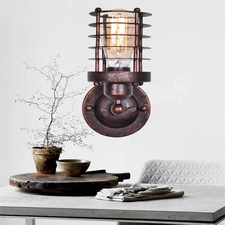 Northern Industrial Wrought Iron Wall Sconce