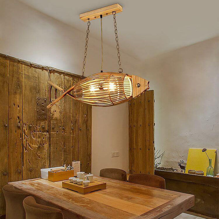 Vintage Bamboo Pendant Light