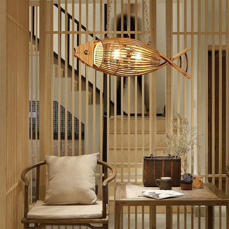 Vintage Bamboo Pendant Light