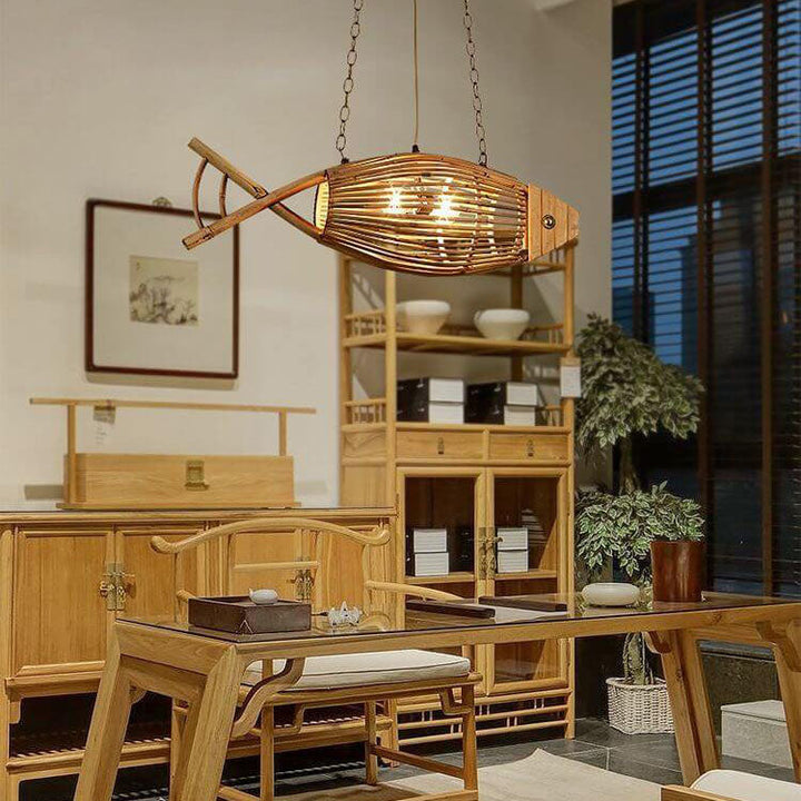 Vintage Bamboo Pendant Light