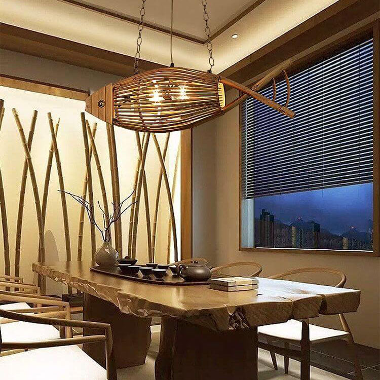 Vintage Bamboo Pendant Light