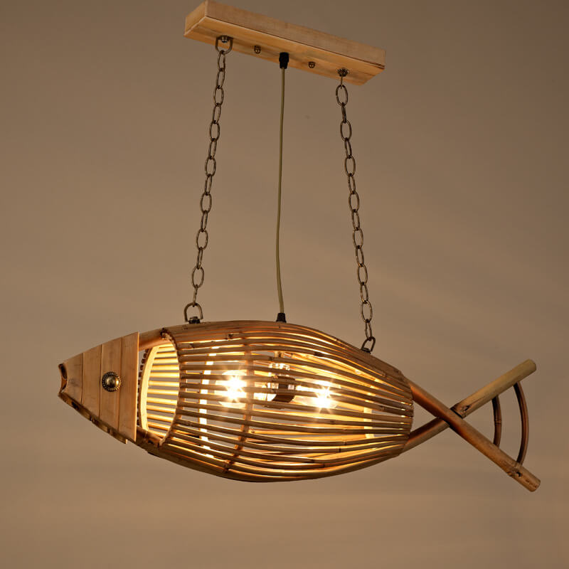 Vintage Bamboo Pendant Light