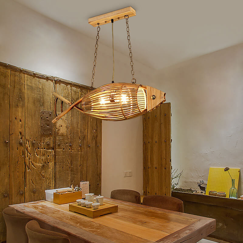 Vintage Bamboo Pendant Light