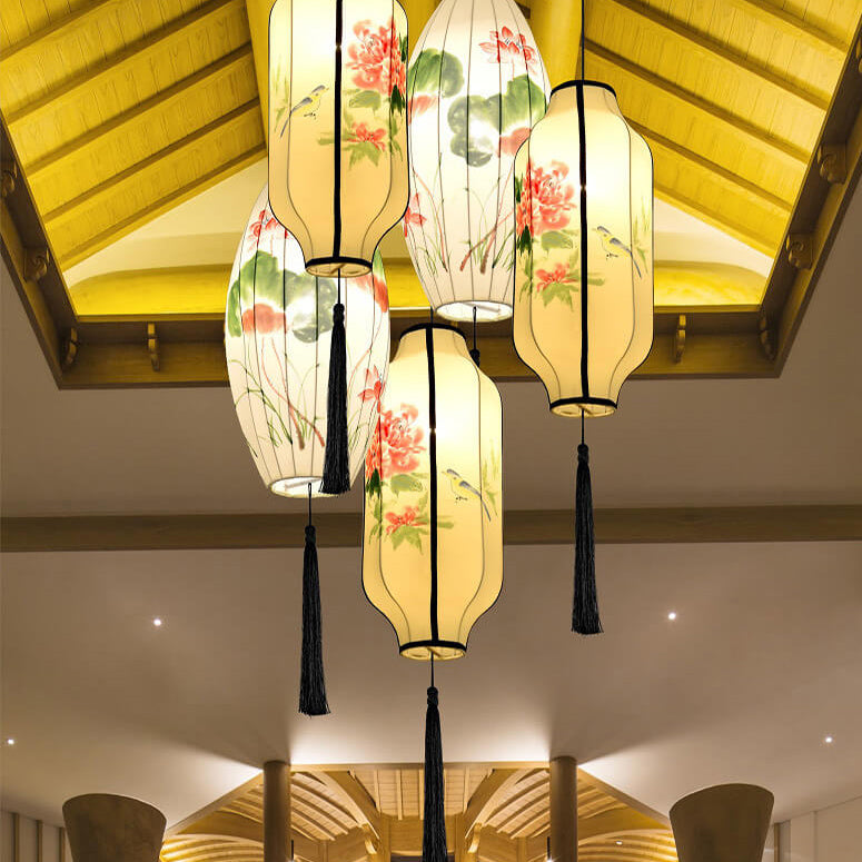 Lantern Fabric Pendant Light