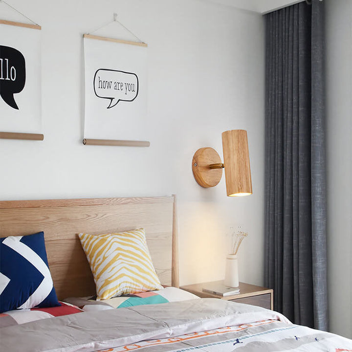 Minimalist Solid Wood 4-Light Track Light