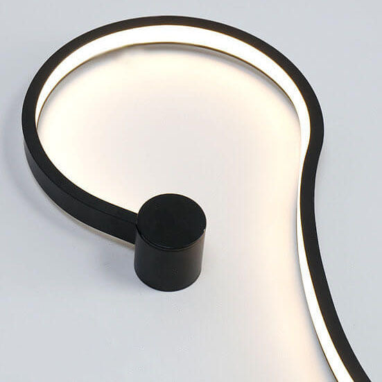 Modern Curved Aluminum LED Wall Sconce