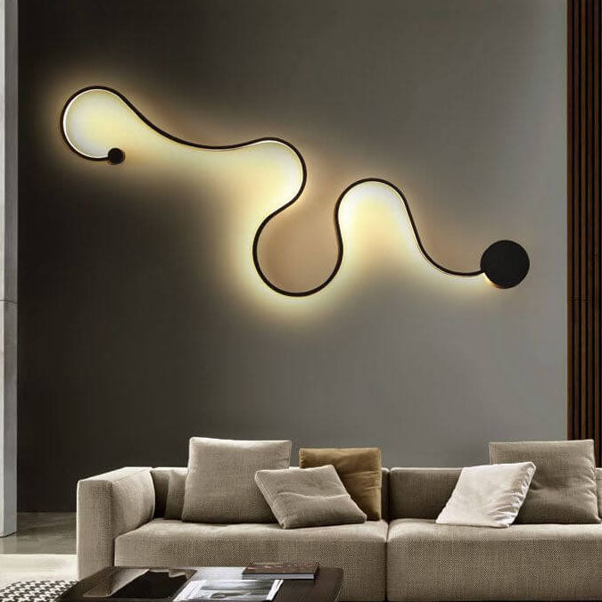 Modern Curved Aluminum LED Wall Sconce