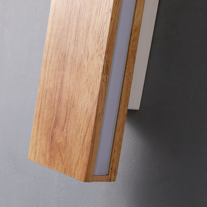 Strip Simple Solid Wood LED Wall Sconce