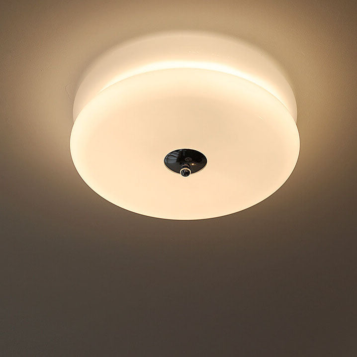 Minimalist Round Glass LED Flush Mount Ceiling Light