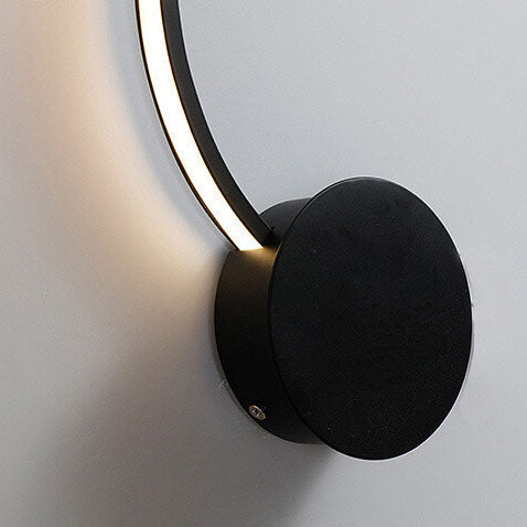 Modern Curved Aluminum LED Wall Sconce