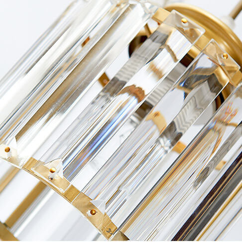 Modern Cylindrical Crystal 6-Light Chandelier