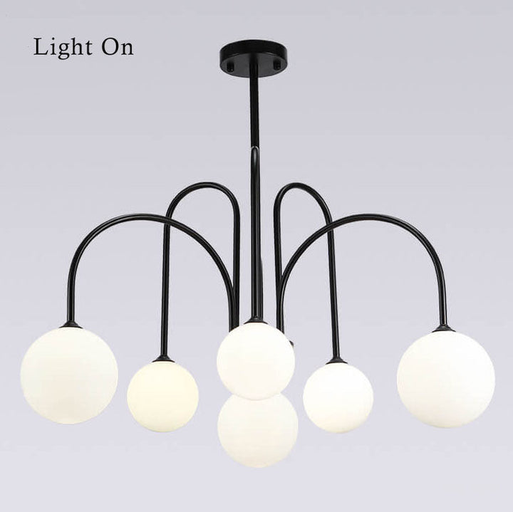 Glass 8-Light Chandelier