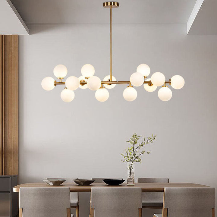 Modern Glass 16-Light Chandelier