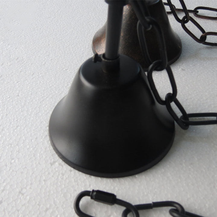Traditional Round Glass 3-Light Chandelier
