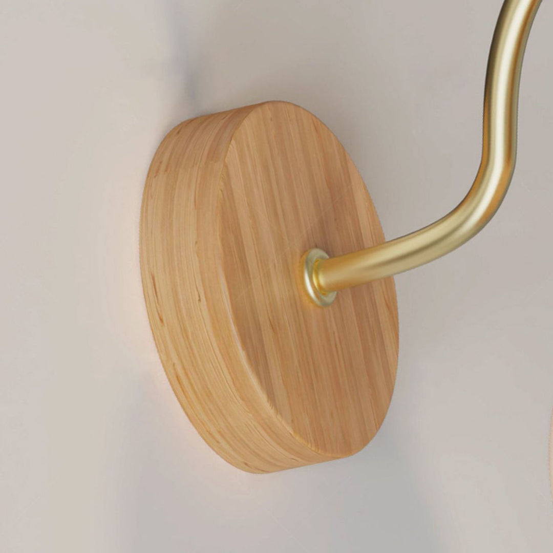 Iron Contemporary Round Glass Wall Sconce