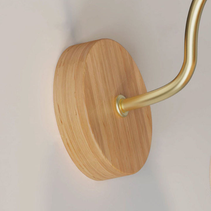 Iron Contemporary Round Glass Wall Sconce