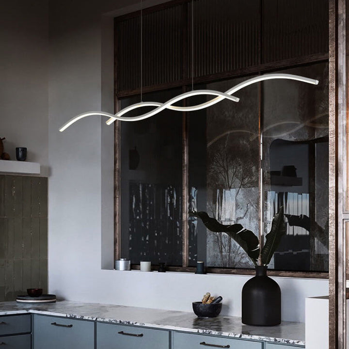 Minimalist Wave LED Chandelier