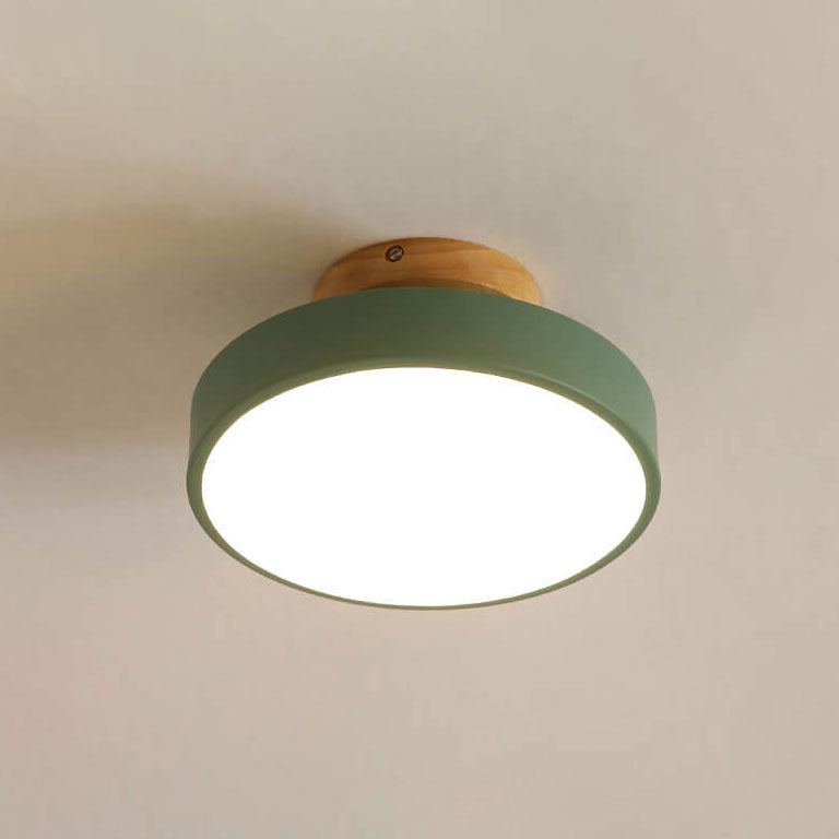Nordic Round Acrylic LED Semi-Flush Ceiling Light
