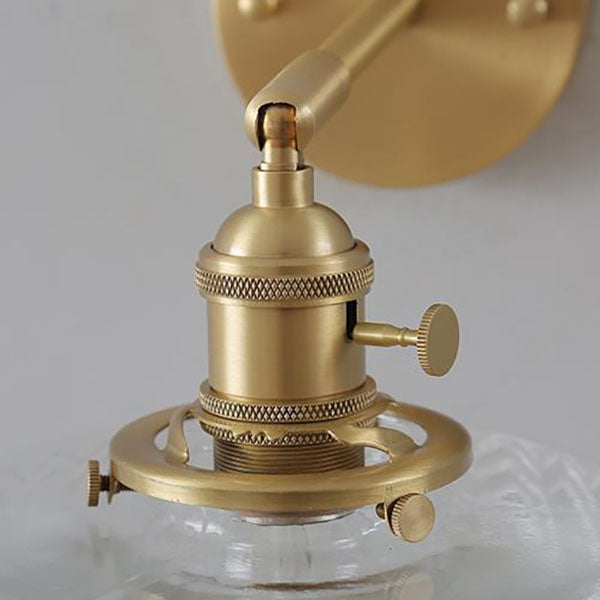 Green Minimalist Cylinder Brass Wall Sconce