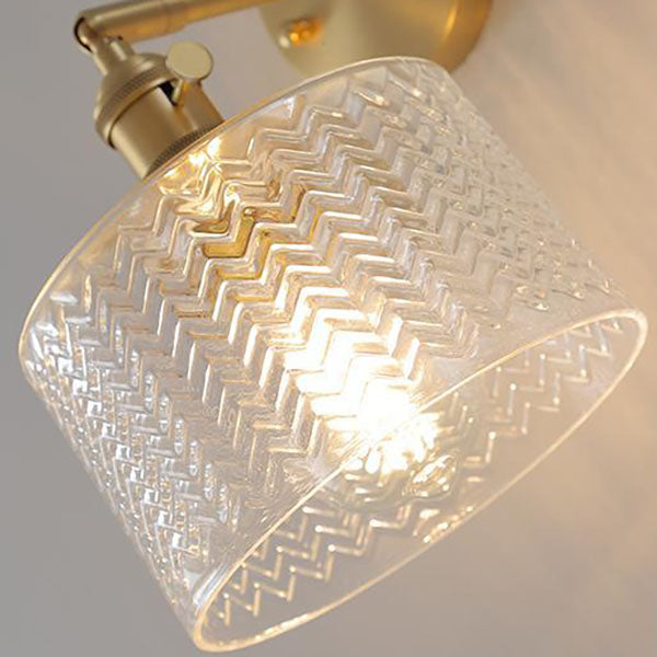 Green Minimalist Cylinder Brass Wall Sconce