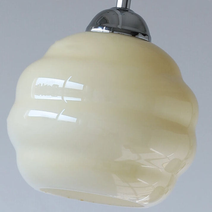 Vintage Round Glass Pendant Light