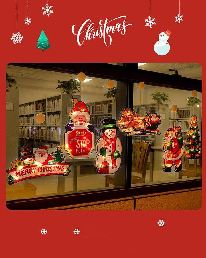 Christmas Window Suction Light Decor