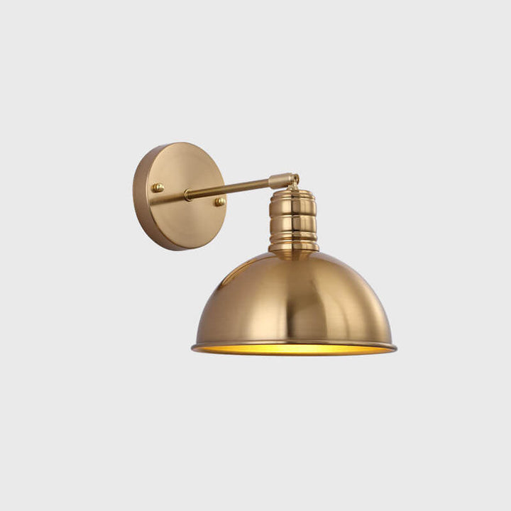 Contemporary Round Brass Wall Sconce