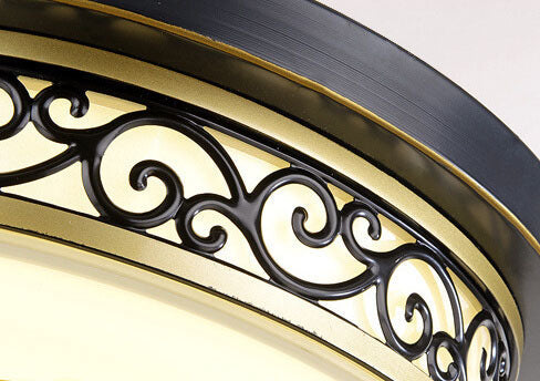 Vintage Iron LED Flush Mount Ceiling Light