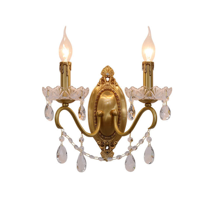 Vintage Crystal 2-Light Wall Sconce
