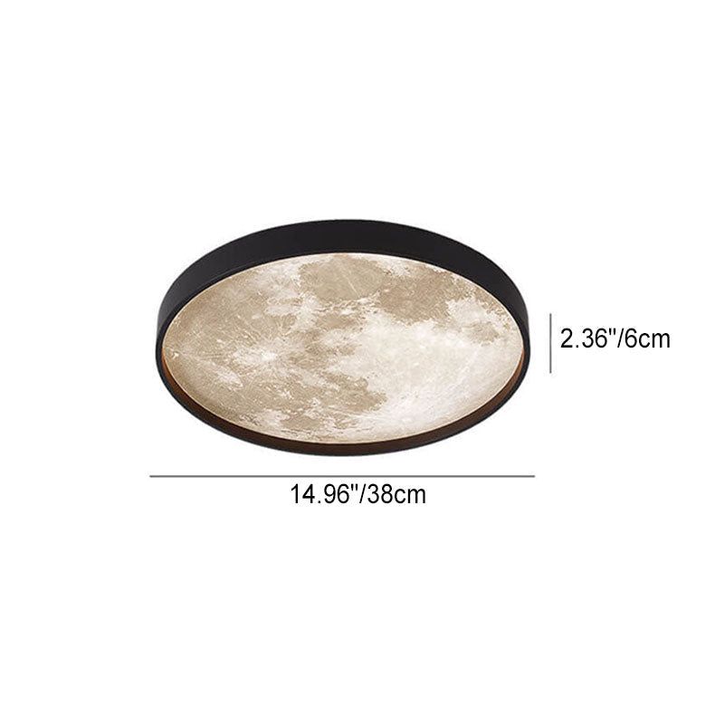 Moon Minimalist Round Acrylic LED Flush Mount Ceiling Light