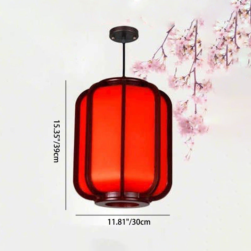 Traditional Lantern Wooden Pendant Light