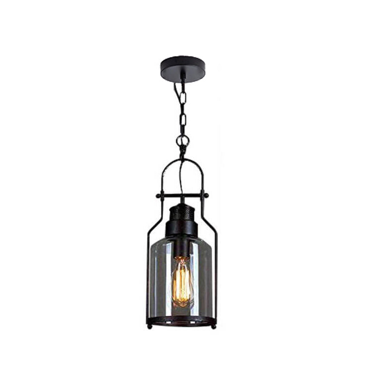 Industrial Glass Pendant Light
