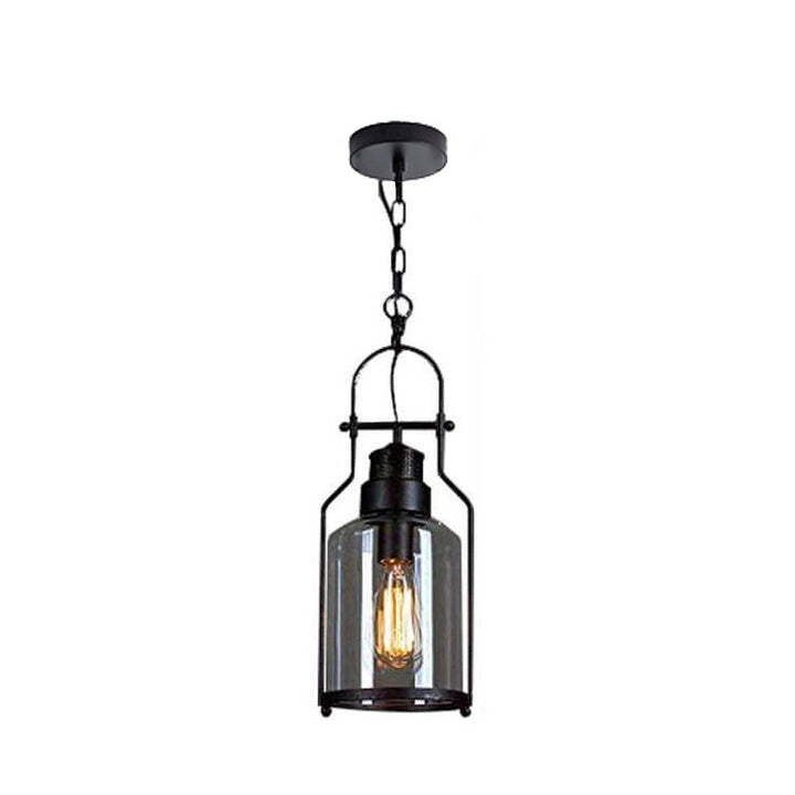 Industrial Glass Pendant Light