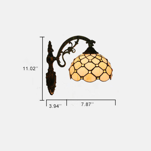 European Round Glass Wall Sconce