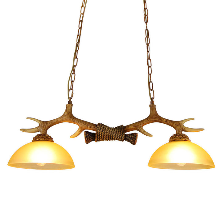 Vintage Resin 2-Light Chandelier